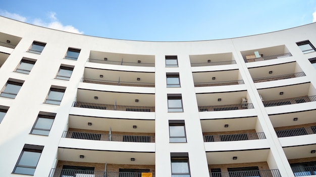 Modern apartment building facade new apartment buildings exterior