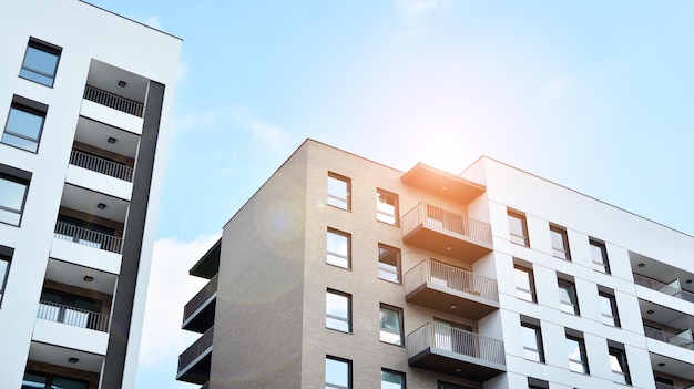 Modern apartment building facade new apartment buildings exterior