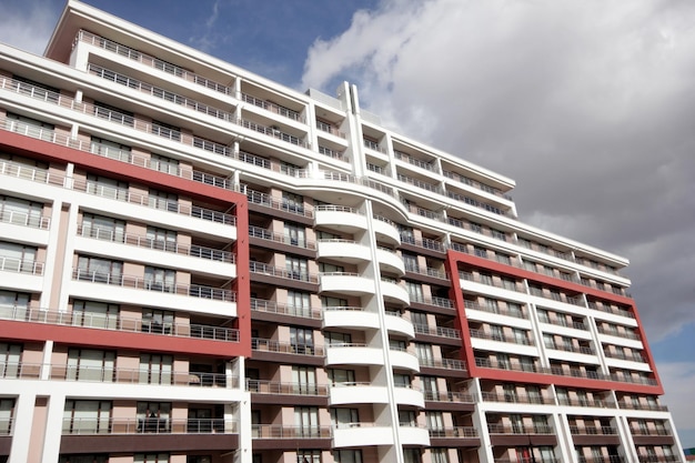 Modern apartment buildings