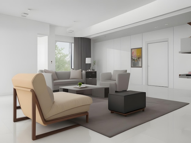 Modern apartment living room