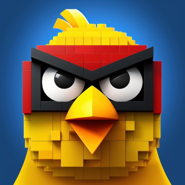 Photo modern app logo with lego bird cartoon