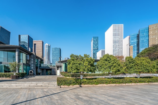 Современный архитектурный ландшафт центрального делового района Ханчжоу Цяньцзян