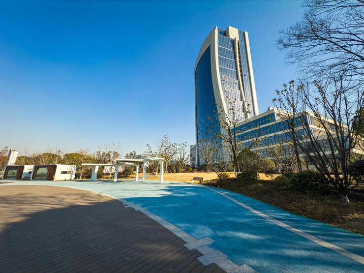 도시 녹지 공간 가운데 현대 건축 의 놀라움