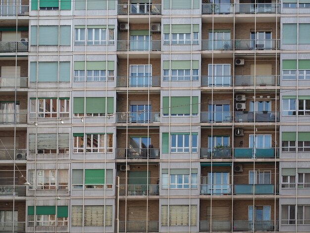 Modern architecture in Via Marconi street in Bologna