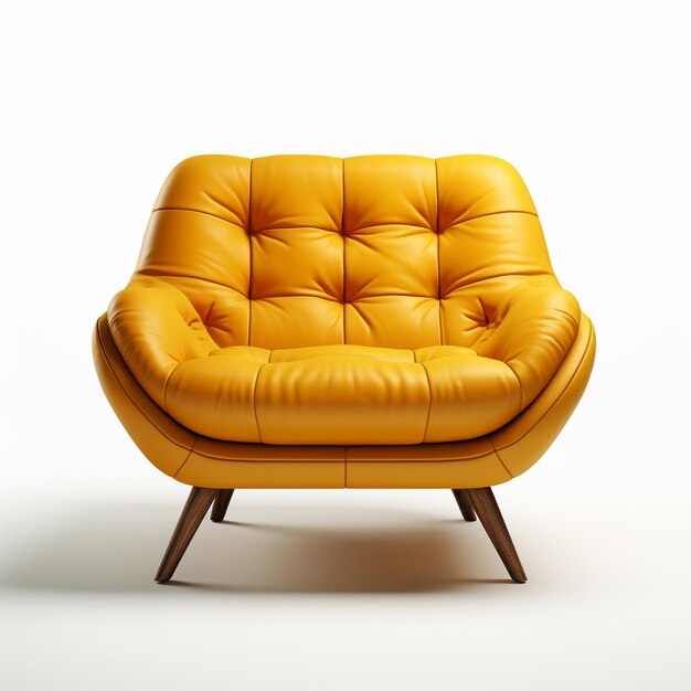 Modern armchair on white background