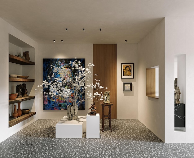 modern art gallery interior