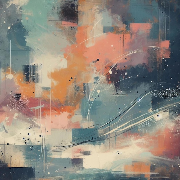 A modern artinspired background with a diverse range of colors and textures