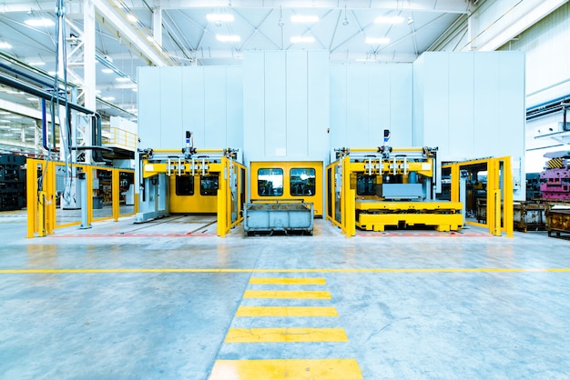 Modern automated assembly line for cars