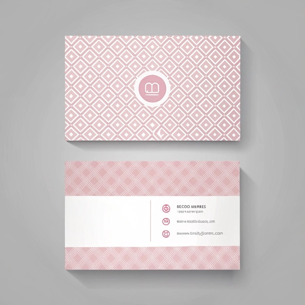 modern baby pink business card template design