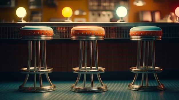 Modern bar stool Generative Ai