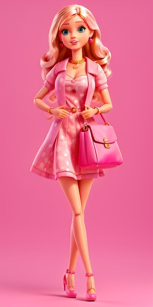 Photo a modern barbie doll