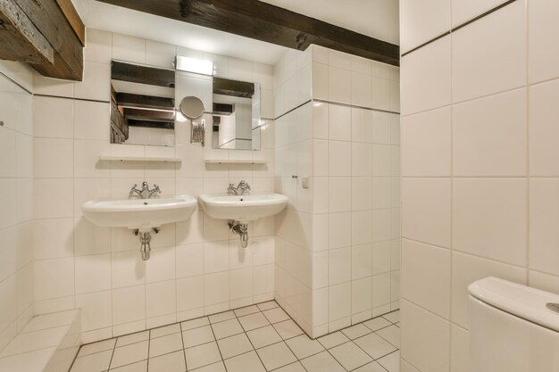 Modern bathroom with shower bathtub toilet and sink