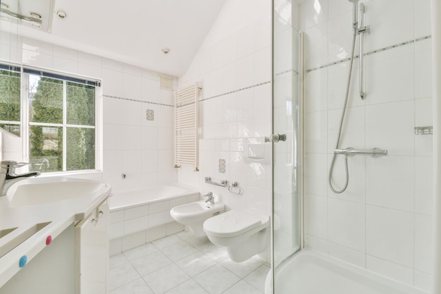 Modern bathroom with showertoilet and sink