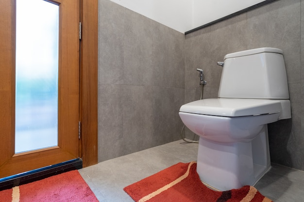 Modern bathroom with toilet