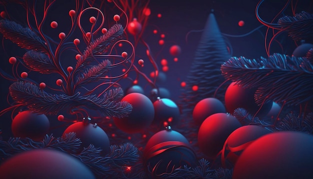 Modern beautiful Christmas backgroundGenerative AI