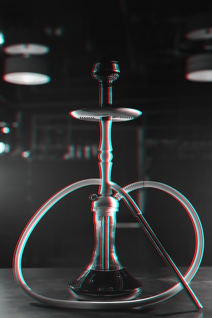 Photo modern beautiful hookah on a table