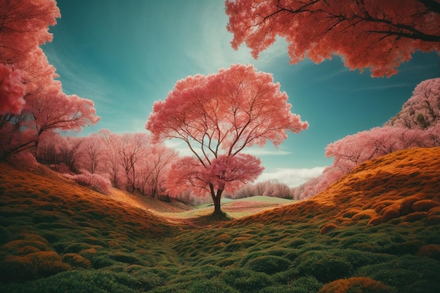 Modern beautiful nature pictures realstic landscape scenery illustrations design