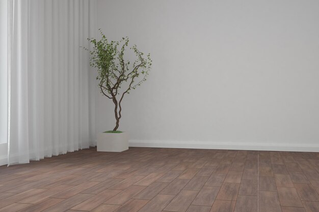 モダンで美しい部屋のインテリアデザイン3Dイラスト