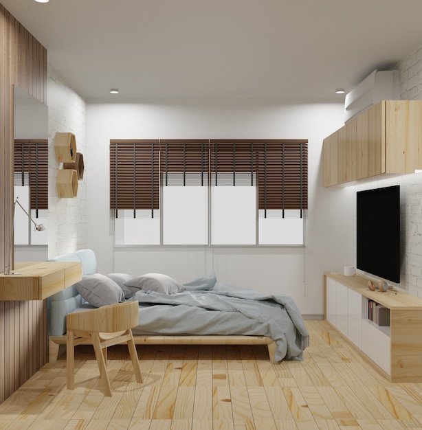 Modern bed room interior