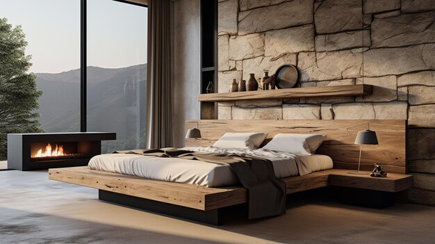 Photo modern bed room