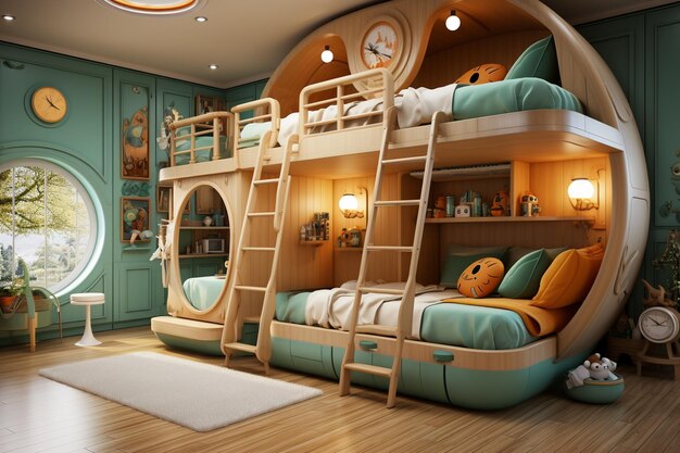 Foto moderna camera da letto interior design d rendering