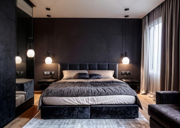 modern bedroom interior design luxury and minimalism style