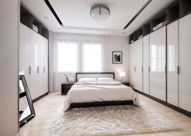 modern bedroom interior design luxury and minimalism style