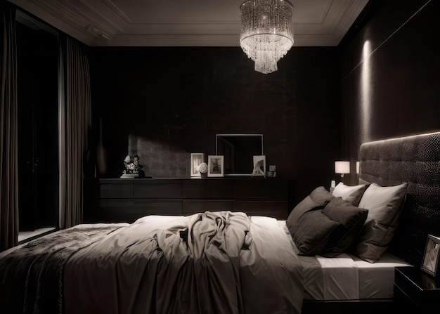 modern bedroom interior design luxury and minimalism style