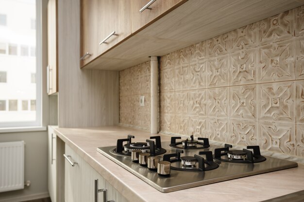 Modern beige kitchen