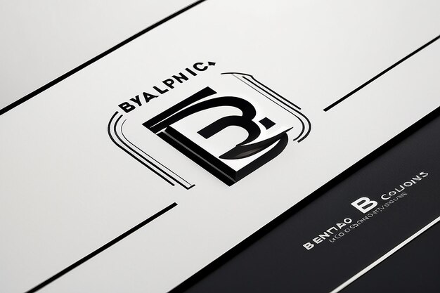 Foto moderno concetto di logo bg per il business e il branding