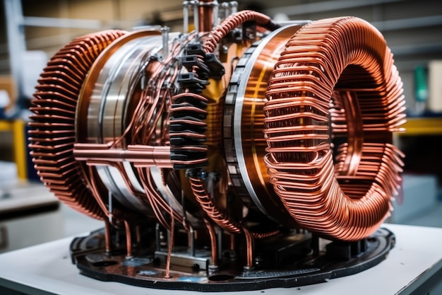 Modern big copper transformer Generative AI