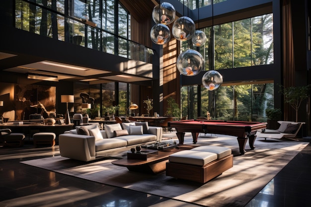 modern billiards club room decoration inspiration ideas