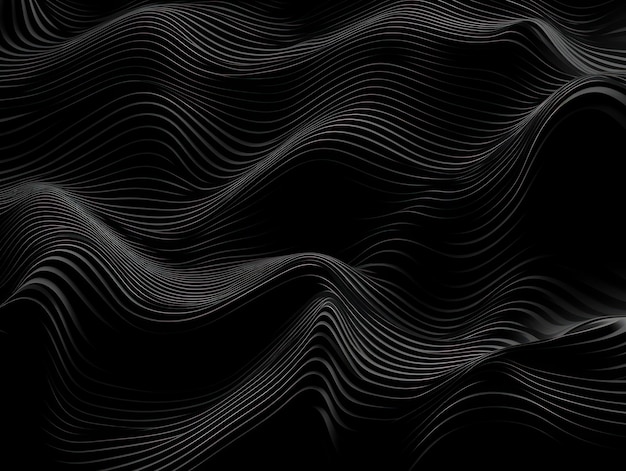 Modern Black and white wave stripes pattern background