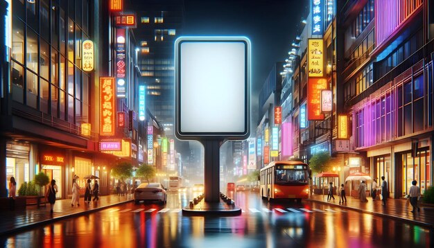 Photo modern blank advertisement billboard in city urban and digital advertising concept