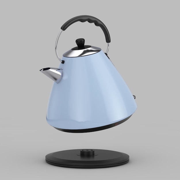 Modern Blue Electric Kitchen Kettle 3d Rendering