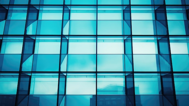 Photo modern blue glass building facade abstract