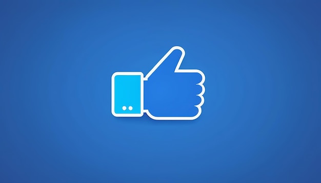 Modern Blue Like Icon Vector Illustration in Flat Style