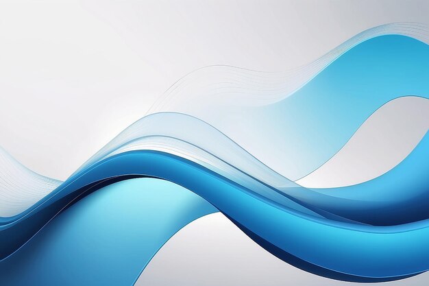 Modern blue smooth flowing background wave design