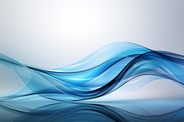 Modern blue wave design for advertising abstract background