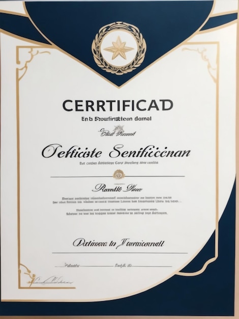 Modern Blue And white certificate template