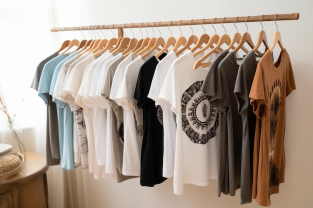 Modern boho tshirt shop AI Generated