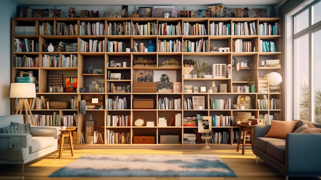 The Modern Bookshelf A Space for You to Shine generative ai