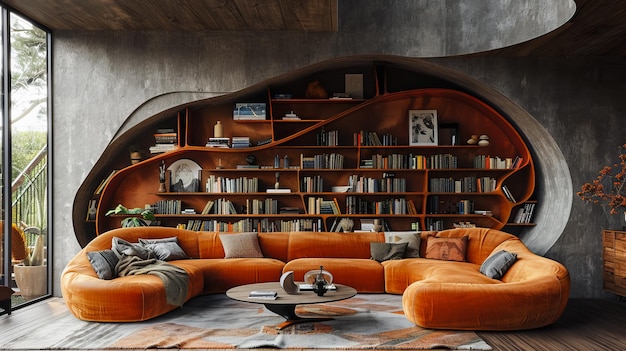 Modern Bookshelf A Whimsical Touch to Home Library Design