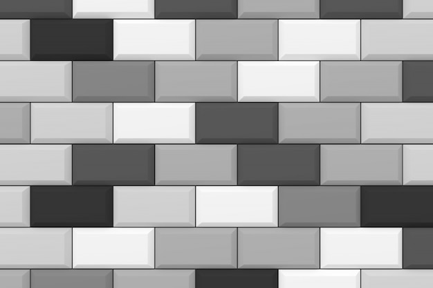 Modern brick wall. 3D rendering.