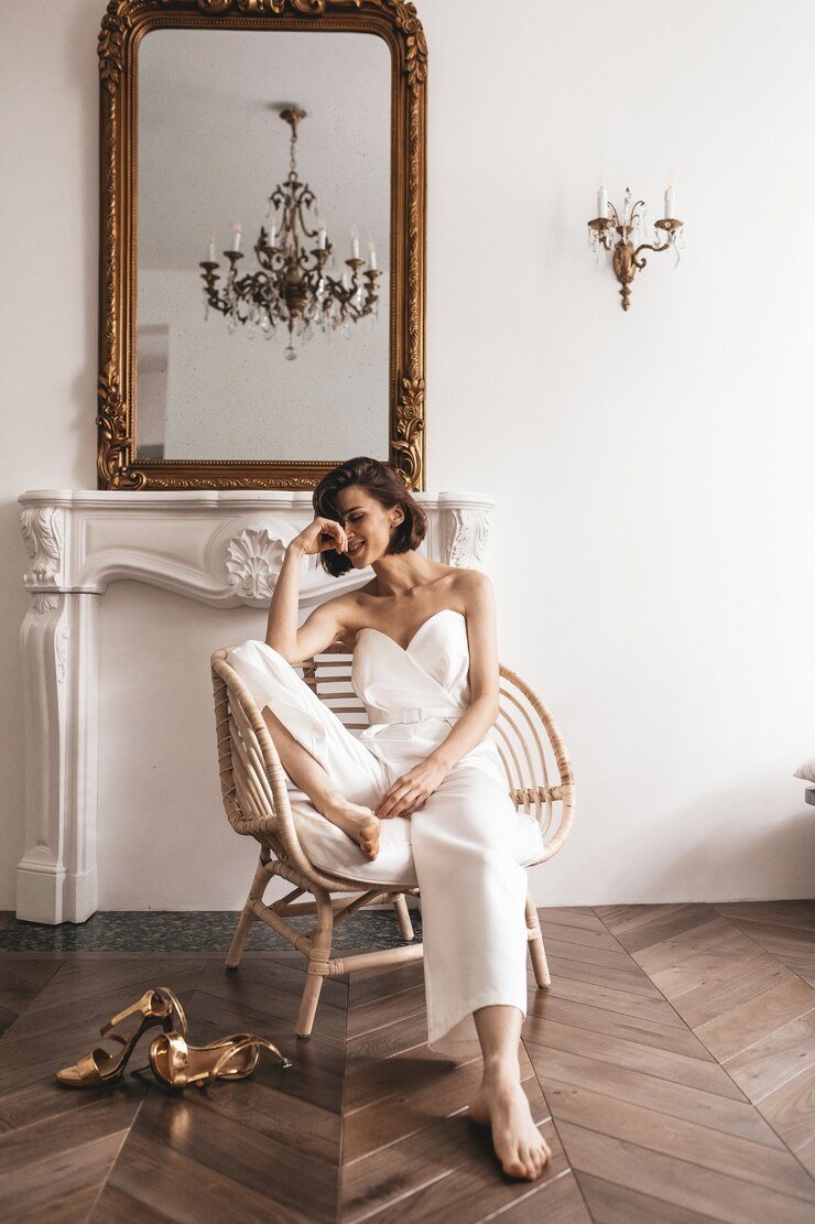 Photo modern bride in a luxurious interior