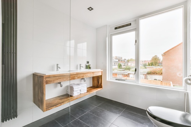 Modern bright bathroom