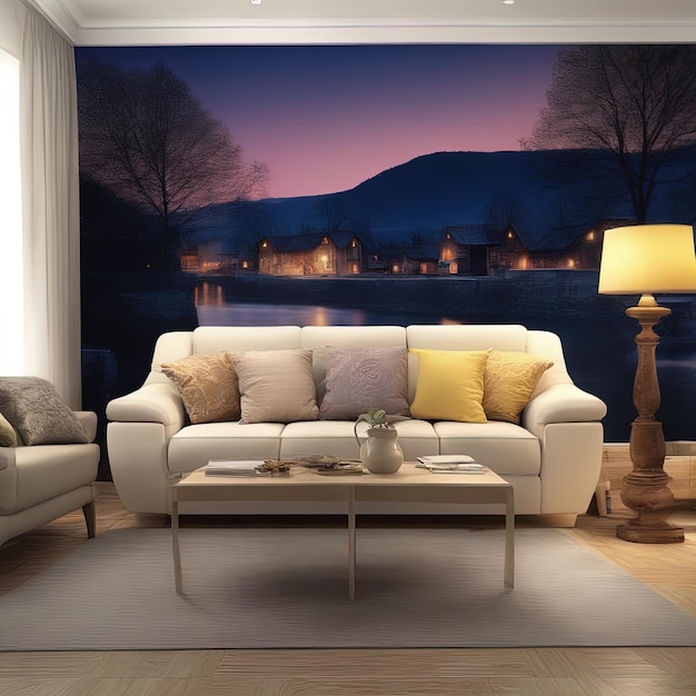 modern bright interiors 3 d rendering illustrationmodern interior with sofa 3 d render