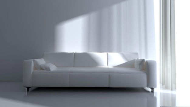 modern bright interiors 3d rendering illustration