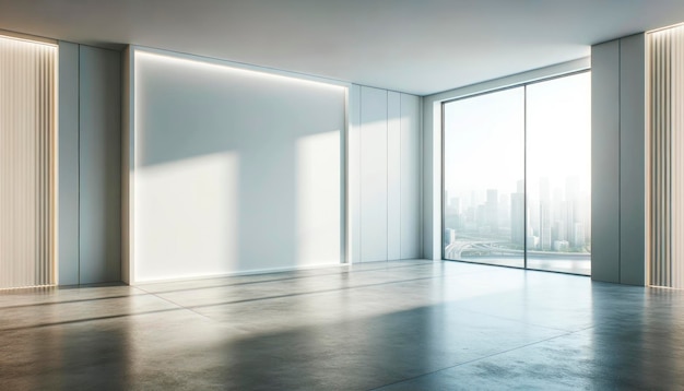 Modern bright interiors apartment mockup Generative AI