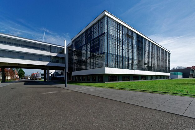 Modern building against sky in city